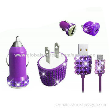Bling Wall charger for iPhone, Customized Colors are Accepted